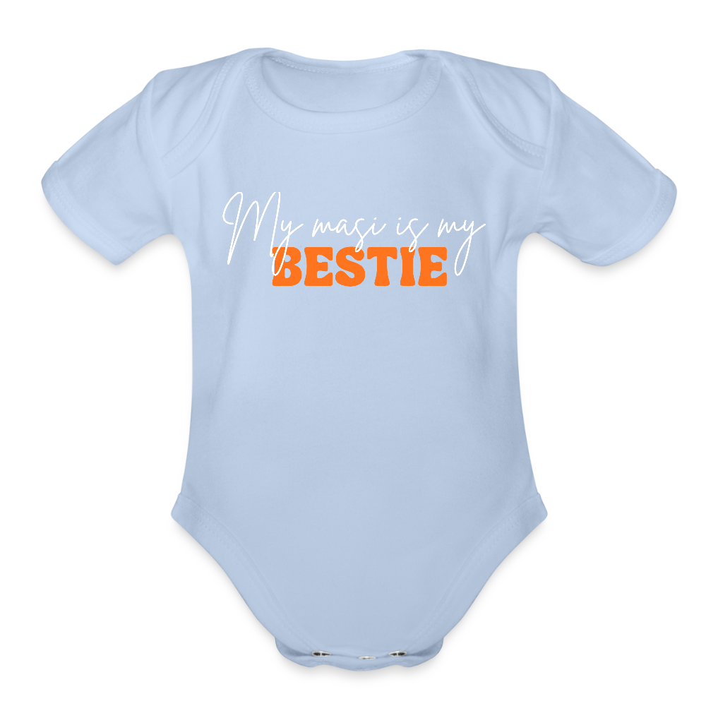 My Masi is my Bestie – Long Sleeve Baby Onesie - sky