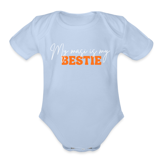 My Masi is my Bestie – Long Sleeve Baby Onesie - sky