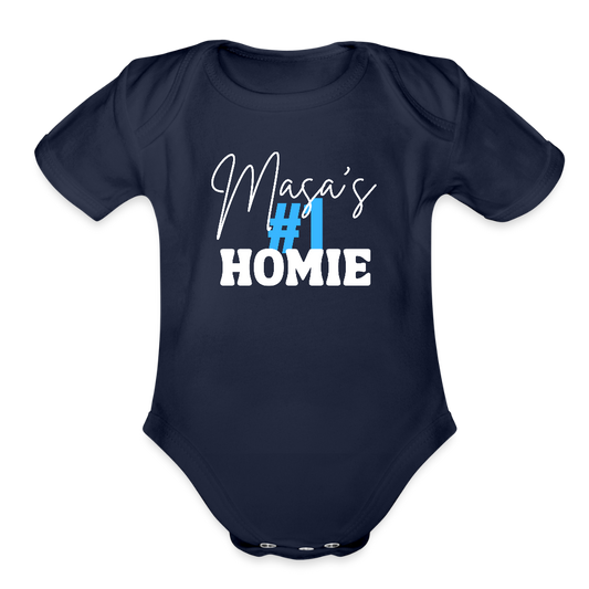 My Masi is my Bestie – Short Sleeve Baby Onesie - dark navy