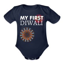 Load image into Gallery viewer, My First Diwali - Baby Onesie - dark navy
