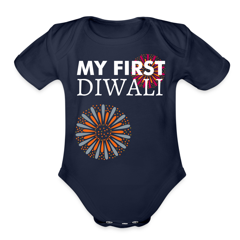 My First Diwali - Baby Onesie - dark navy