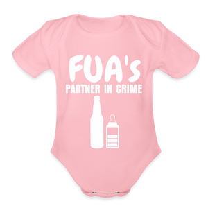 Fua's Partner in Crime - Unisex Baby Onesie - light pink