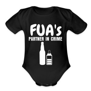 Fua's Partner in Crime - Unisex Baby Onesie - black