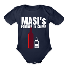 Load image into Gallery viewer, Masi&#39;s Partner in Crime - Unisex Baby Onesie - dark navy
