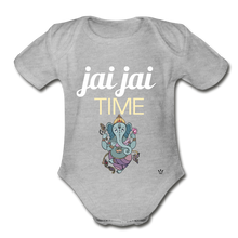 Load image into Gallery viewer, Jai Jai Time - Organic Short Sleeve Baby Bodysuit - heather gray
