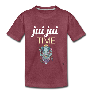 Jai Jai Time - Toddler Tee - heather burgundy