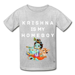 Krishna is my Homeboy - Youth Tee - heather gray