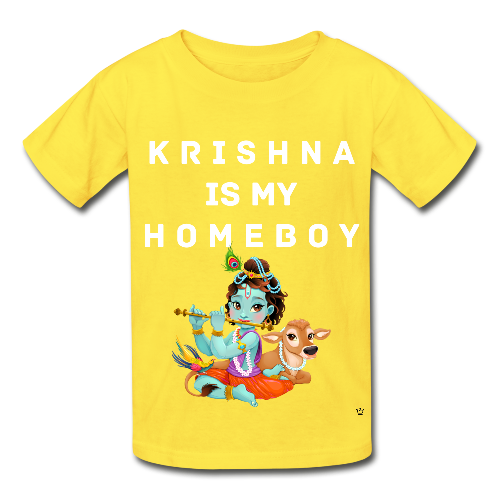 Krishna is my Homeboy - Youth Tee - yellow