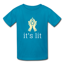 Load image into Gallery viewer, It&#39;s Lit - Youth Tee - turquoise
