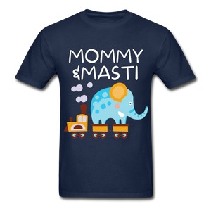 Mommy & Masti - Unisex Adult T-Shirt - navy