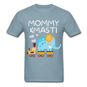 Mommy & Masti - Unisex Adult T-Shirt - stonewash blue