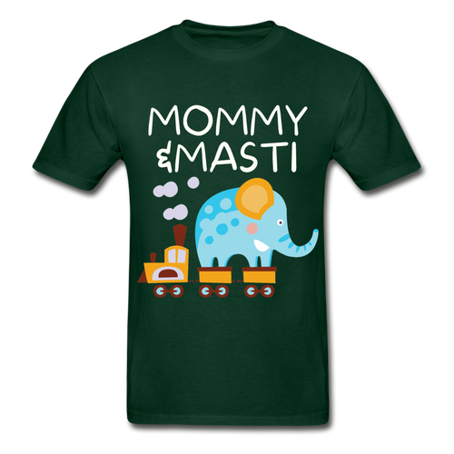 Mommy & Masti - Unisex Adult T-Shirt - forest green