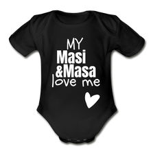 Load image into Gallery viewer, My Masi &amp; Masa Love Me - Baby Onesie - black
