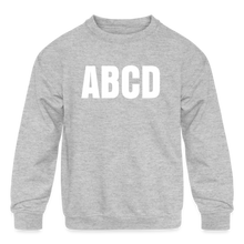 Load image into Gallery viewer, ABCD - Kids&#39; Crewneck Sweatshirt - heather gray

