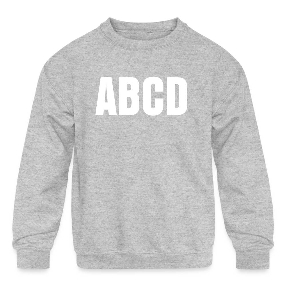 ABCD - Kids' Crewneck Sweatshirt - heather gray