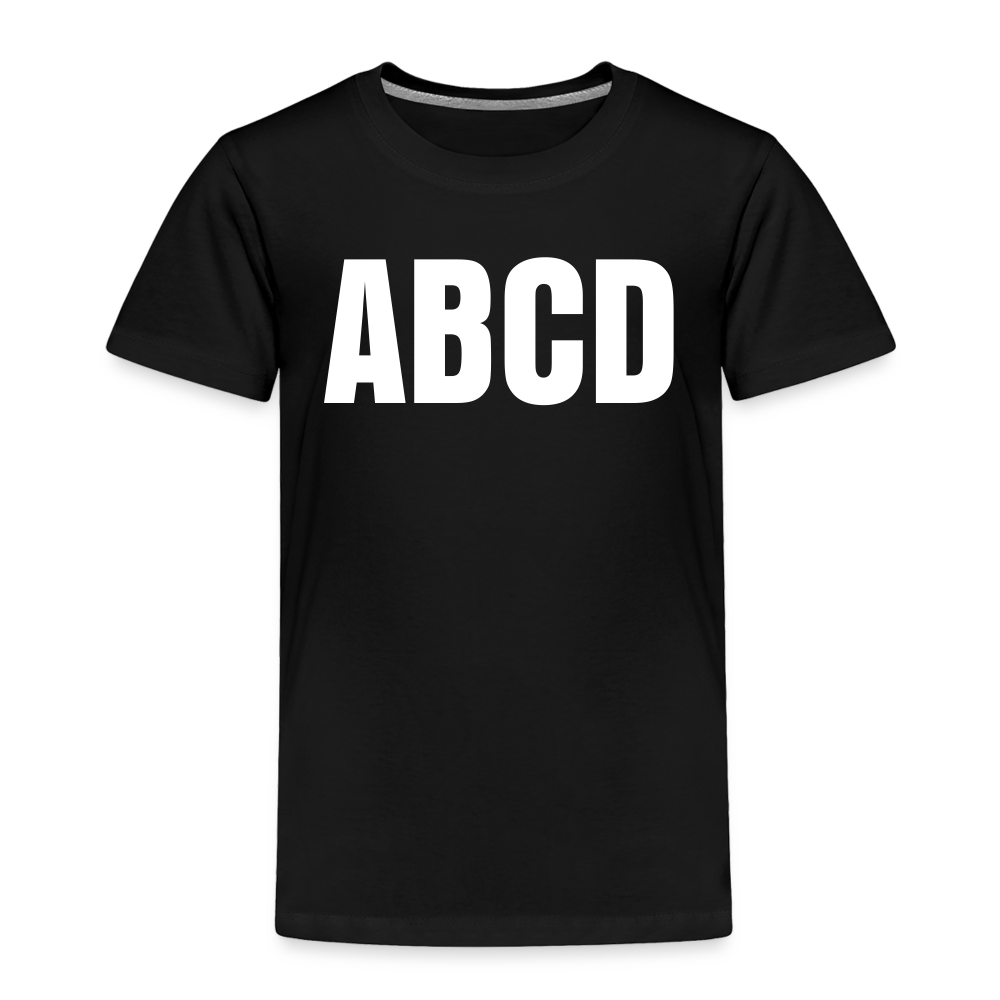 ABCD - Toddler Tee - black
