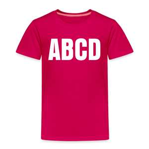 ABCD - Toddler Tee - dark pink