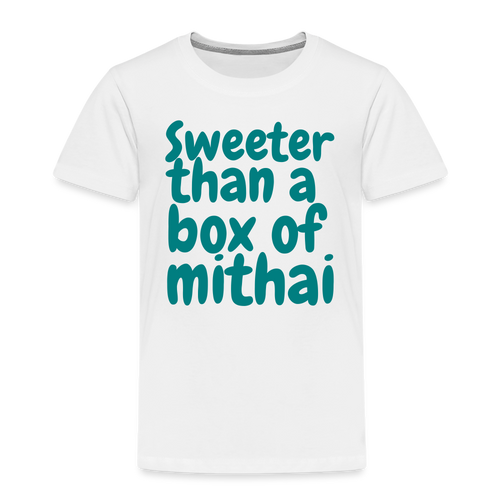 Sweeter Than A Box of Mithai - Toddler Tee - white