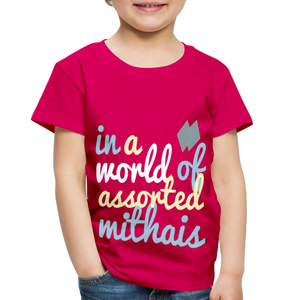 In a World of Assorted Mithais - Toddler Tee - dark pink