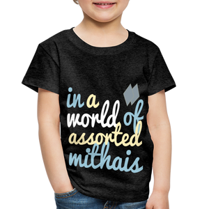 In a World of Assorted Mithais - Toddler Tee - charcoal grey