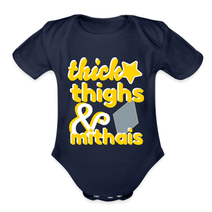 Thick Thighs and Mithais - Baby Onesie - dark navy