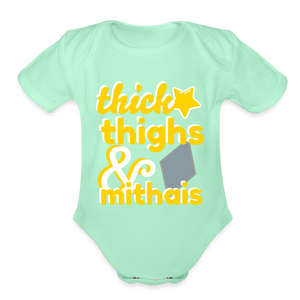 Thick Thighs and Mithais - Baby Onesie - light mint