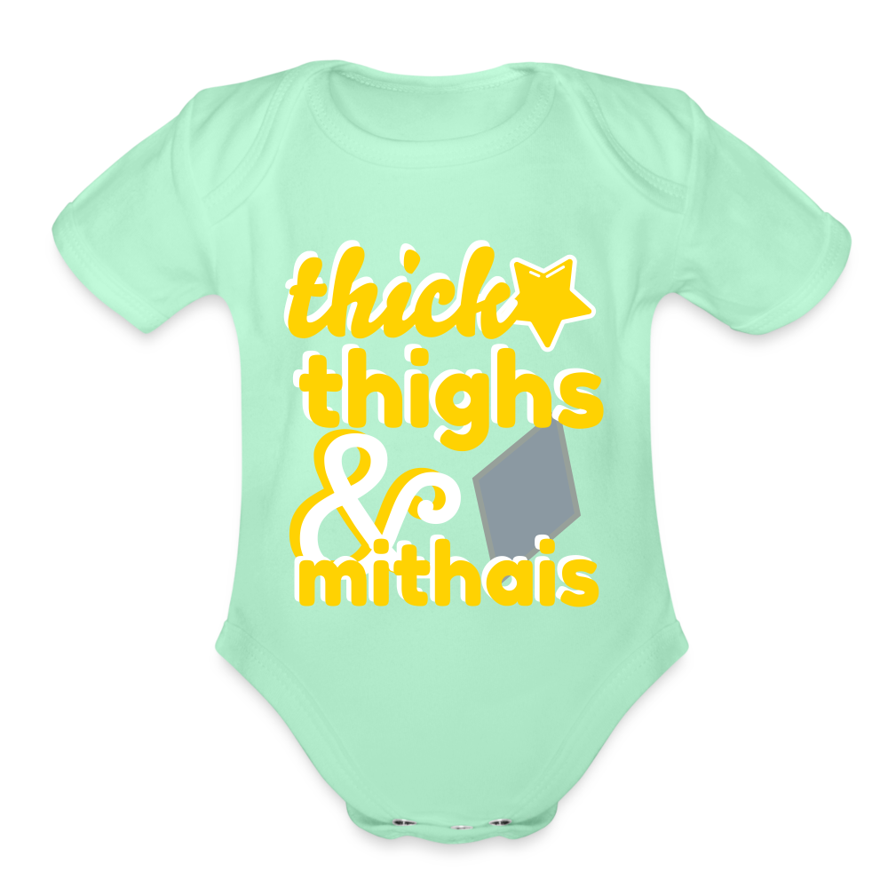 Thick Thighs and Mithais - Baby Onesie - light mint
