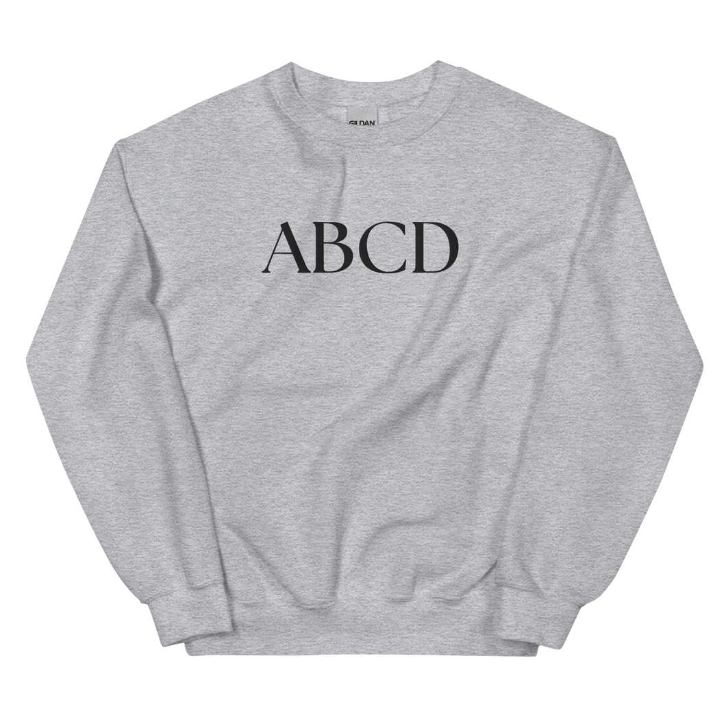 ABCD - Embroidered Unisex Sweatshirt