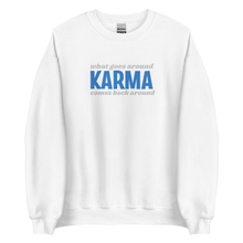 Load image into Gallery viewer, Karma, What Goes Around - Embroidered Unisex Sweatshirt
